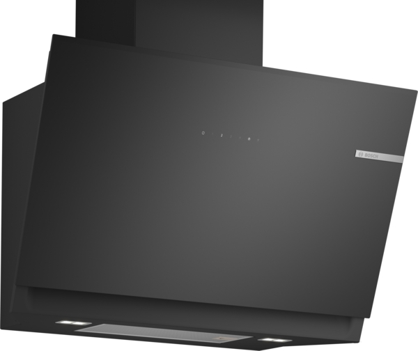 Bosch DWK81AN60, Campana decorativas inclinadas, ancho 80 cm,  cristal negro , serie 6