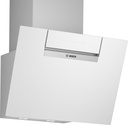 Bosch DWK67FN20, Campana decorativa inclinada, ancho 60 cm, cristal blanco, serie 4
