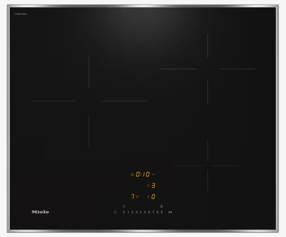 Miele KM 7360 FR, placa inducción, 3 zonas, Stop&Go, borde de acero inox, máxima durabilidad