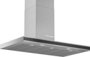 Bosch DWB97FM50, Campana decorativa de pared, ancho 90 cm, box Slim cristal negro, serie 4