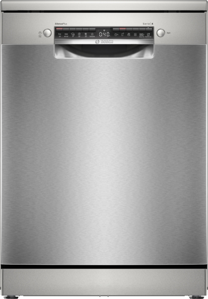 Bosch SMS4EMI06E, lavavajillas libre instalación, ancho 60 cm, 3ª bandeja, clase B, inox, Serie 4