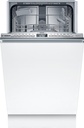 Bosch SPH4EKX24E, lavavajillas integrable, ancho 45 cm, puerta deslizante, cestas 2/2, clase C, inox, Serie 4