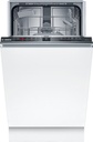 Bosch SPV2HKX42E, lavavajillas integrable, ancho 45 cm, cestas 2/2, clase E, inox, Serie 2