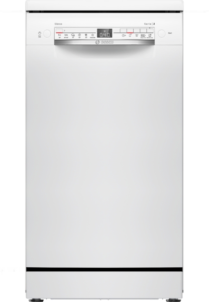 Bosch SPS2HKW58E, lavavajillas libre instalación, ancho 45 cm, cestas 0/2, clase E, inox, Serie 2