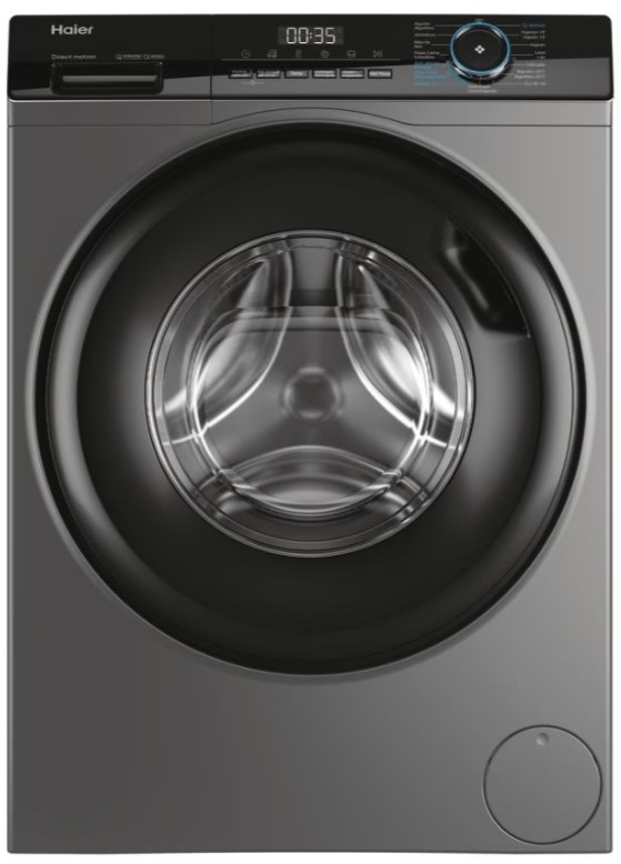 Haier HW90-B14939S8, lavadora libre instalación, inox, 9kg 1400 rpm, Motor Inverter, clase A
