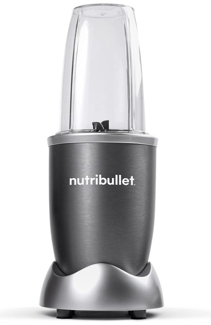 Nutribullet NB606DG, batidora de vaso personal compacta, 600W, autolimpieza, 700ml o 500ml, 6 cuchillas, negro