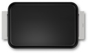 Siemens HZ9FF010, plancha rectangular para flexInducción, interior acero inox, antiadherente