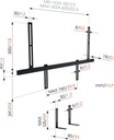 Vogel's SOUND 3550, soporte fijo, para barra de sonido, negro