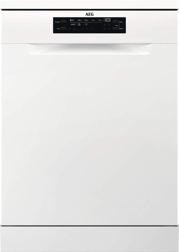 AEG FFB33607ZW, lavavajillas libre instalación, 60cm, serie 3000, AirDry, para 13 cubiertos, blanco, clase D