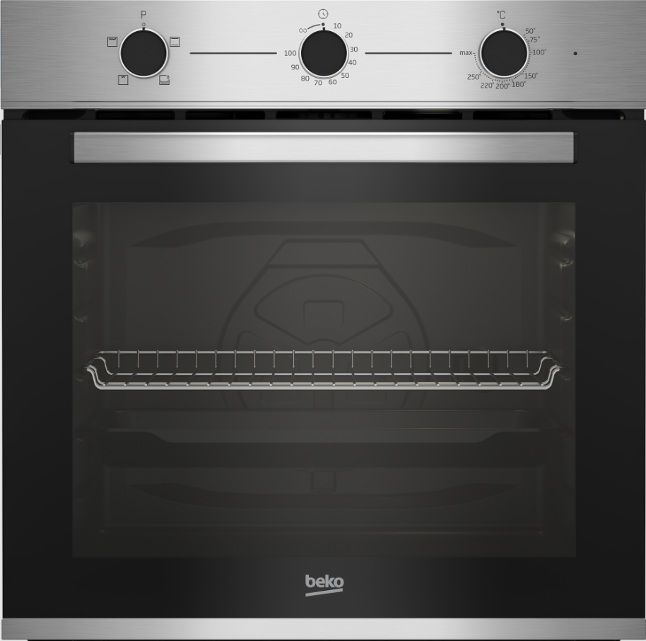 Beko BBIC12100XD, horno convencional, limpieza por hidrólisis, acero inoxidable, clase A