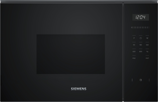 Siemens BF525LMB1, microondas integrable, 38x60 cm, negro, iQ500