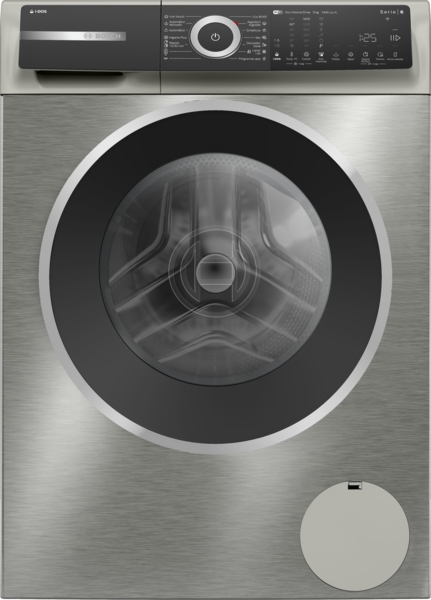 Bosch WGH244AXES, lavadora de carga frontal, 9kg, 1400rpm, inox, i-Dos, Speed Perfect, serie 6, clase A