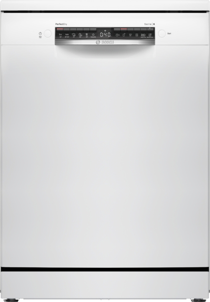 Bosch SMS6ZCW10E, lavavajillas libre instalación, 60cm, Silence Pro, ActiveWater, PerfectDry, blanco, serie 6, clase B