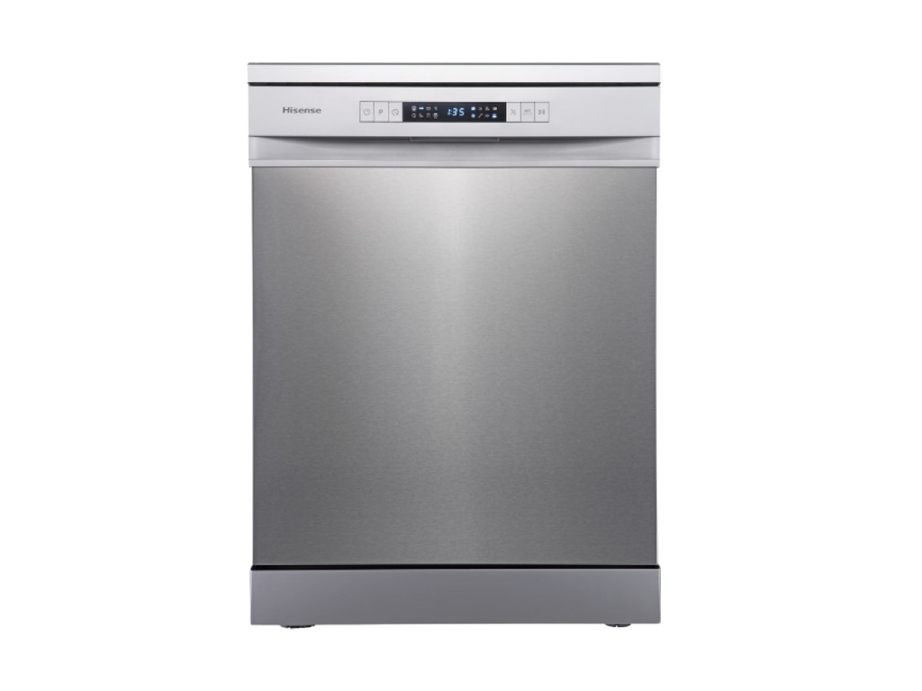 Hisense HS623D10X, lavavajillas libre instalación, 3ª bandeja cubierto, inoxidable, clase D