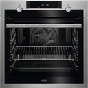 AEG BPE535060M, horno multifunción pirolítico, serie 6000, SurroundCook, inox, clase A+