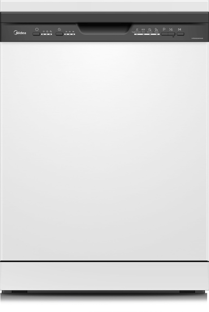 Midea MFD60S080W, lavavajillas libre instalación, 60cm, Hygiene Care, blanco, clase E