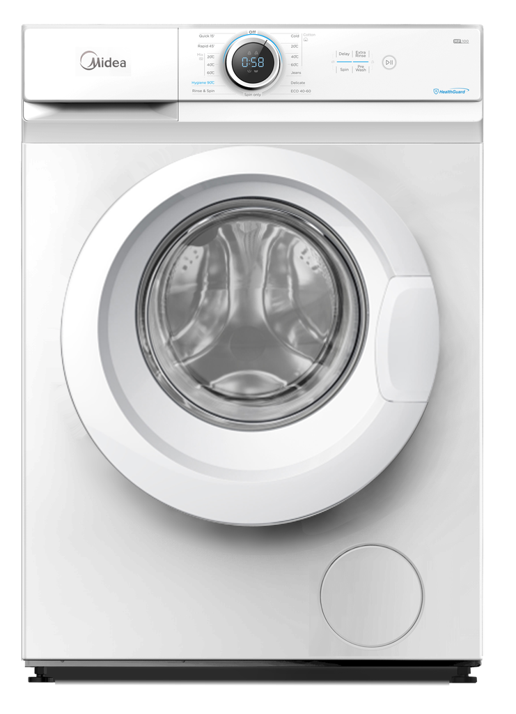 Midea MF100W70/1/W-ES, lavadora de carga frontal, 7kg, 1200rpm, blanco
