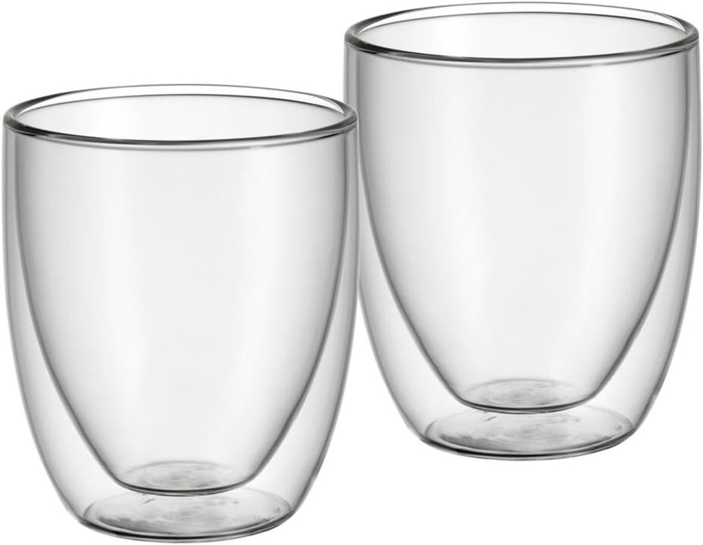 WMF 0901392000, Set 2 vasos, pared capuccino, cristal borosilicatado, 250ml