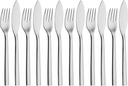 WMF Nuova, juego de 12 cubiertos de pescado, acero inox, apto para lavavajillas
