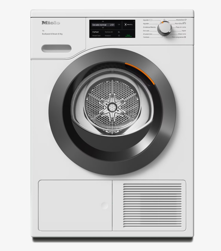 Miele TCL780WP, secadora de bomba de calor, 9kg, DryCare 40, SilenceDrum, PerfectDry, blanco, clase A+++