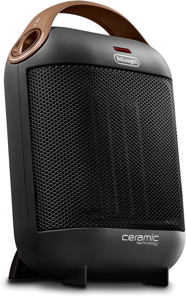 DeLonghi HFX30C18.AG, calefactor cerámico, 1800w, 2 velocidades, fácil transporte, negro
