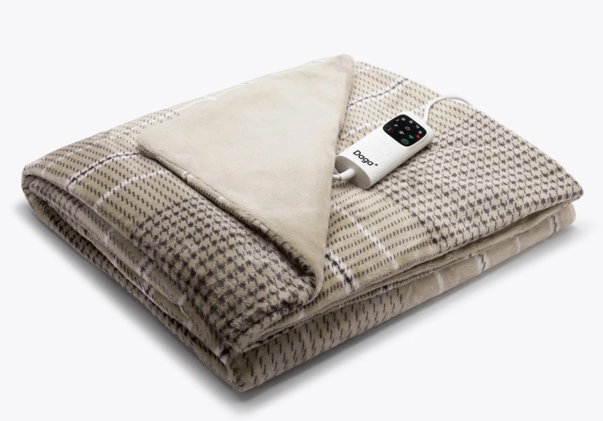 Daga Relax, manta suave XL eléctrica, 6 niveles temperatura, 150w, 140x180cm, beige