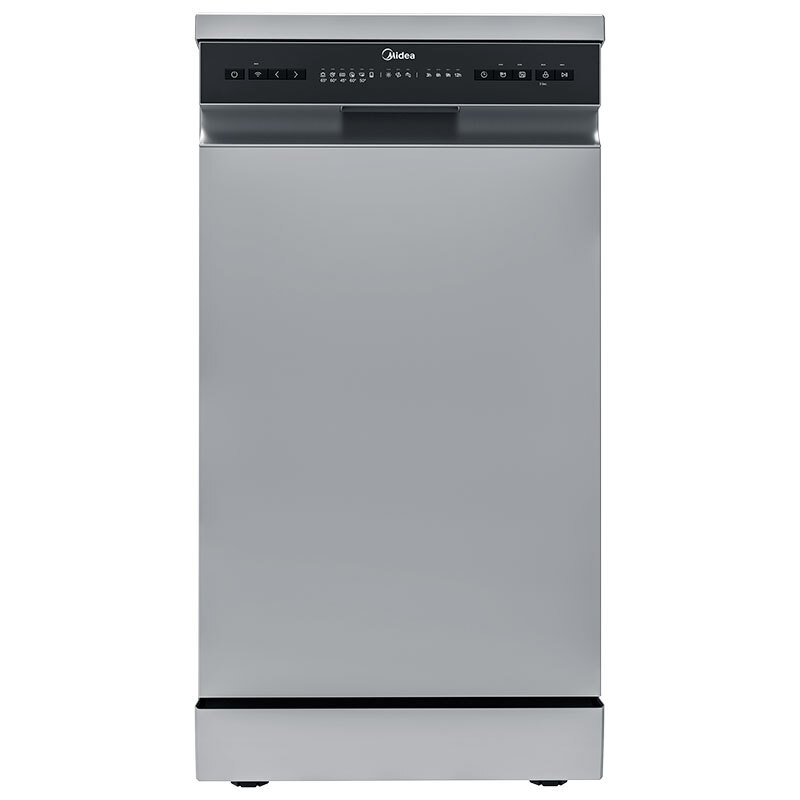 Midea MDWEF1034CSS, Lavavajillas de libre instalación, 45cm, control WiFi, inox, clase E