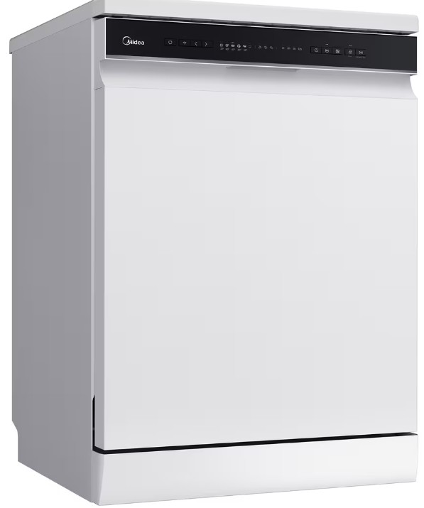 Midea MDWPF1433CW-W-EU, lavavajillas libre instalación, 60cm, Auto door open, Child Lock, blanco, clase C