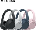 Sony WH-CH720NB, Auriculares Bluettoth Cancelación ruido, 35h,