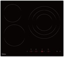 Midea MCH522T219K0, placa vitroceramica, 60cm, 3 zonas, 9 niveles de cocción