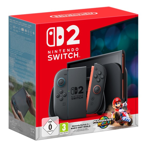 Nintendo Switch 2 + Mario Kart World, videoconsola, Full HD, HDR, 120 Hz, 256gb, Magnetic Joy-Con 2