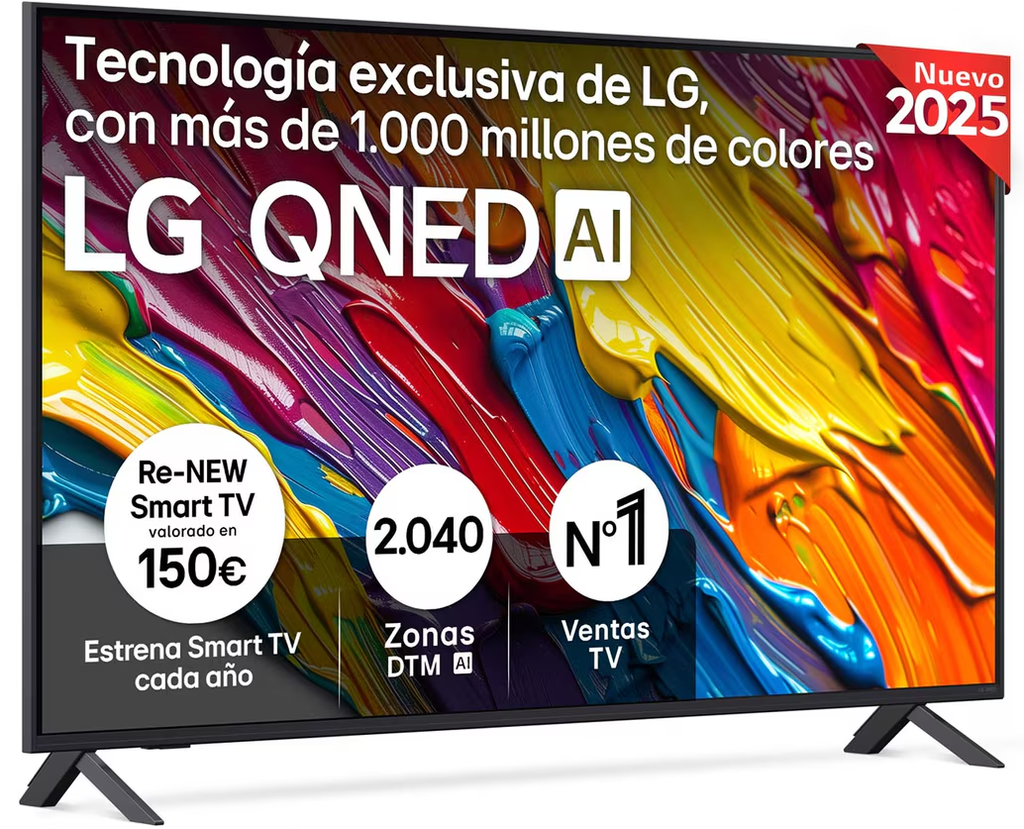 LG 65QNED87A6B, TV QNED 65" MiniLed, 4K Ultra HD, 144Hz, webOS 25