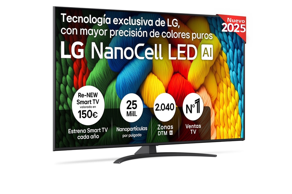 LG 50NANO81A6A, TV NanoCell 50", 4K Ultra HD, 60Hz, webOS 25