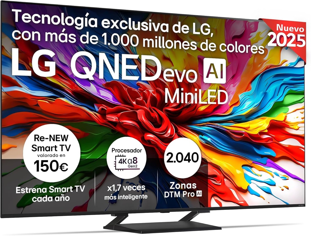 LG 100QNED86A6, TV QNED 100'' MiniLed, 4K Ultra HD, 120Hz, webOS 25