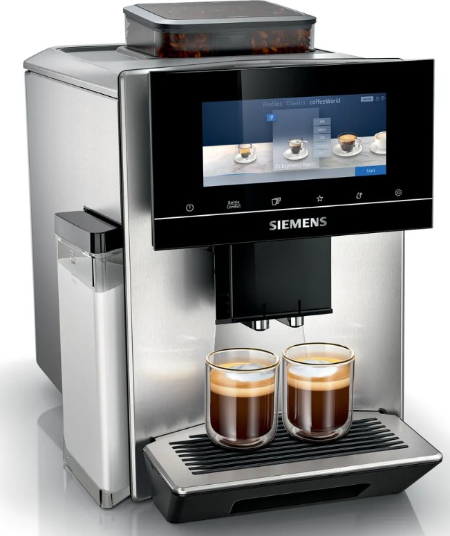 Siemens TQ903R03, cafetera superautomática EQ900, acero inox, depósito de agua extraíble