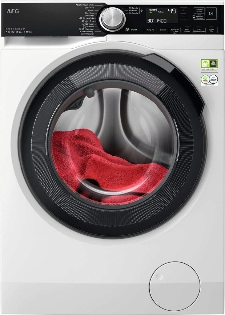AEG LFSR9514L6U, lavadora de carga frontal, libre instalación, 1400rpm, 10kg, serie9000, blanco, clase A
