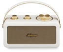 Sangean RA-101, radio de gabinete, diseño retro de madera y piel sintética, Bluetooth 5.0