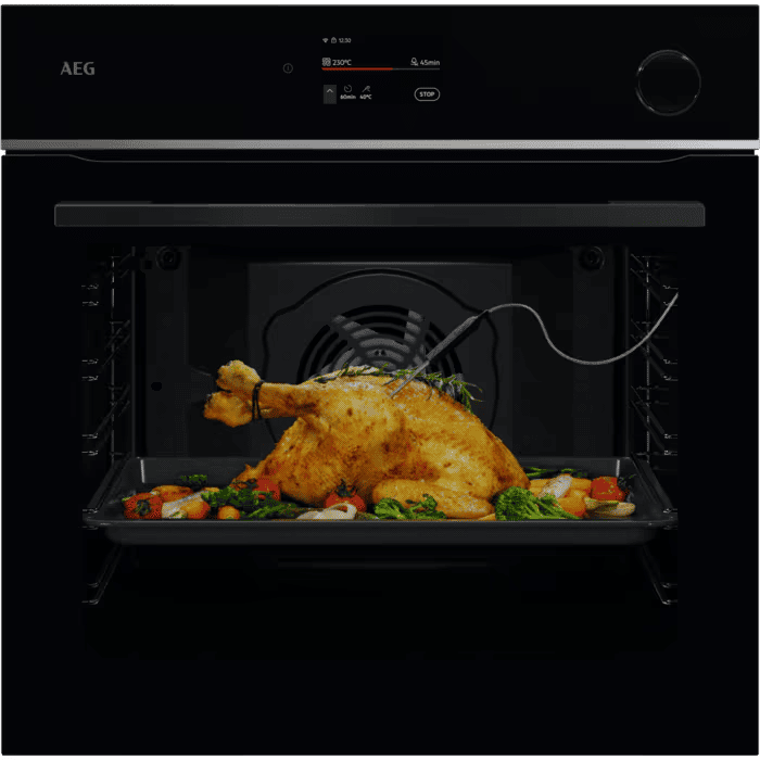 AEG TR7PB73FSB, Horno de vapor Serie 7000 MealAssist con SteamCrisp con Display CookSmart Touch 4,3 '', con WiFi