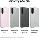 Teléfono Samsung Galaxy A56 5G, Pantalla 6,7" Super Amoled, Procesador Exynos 1580, Cámara 50 mpx, Memoria Ram 8gb, Memoria Interna 256gb, Batería 5000mAh
