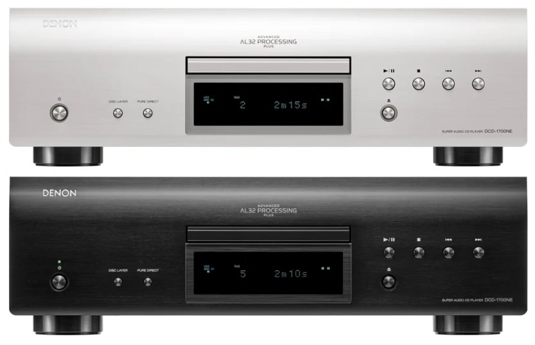Denon DCD1700NE, Reproductor de CD/SACD, convertidor D/A de ultra precisión de 192 kHz/32 bits, diseño resistente a las vibraciones
