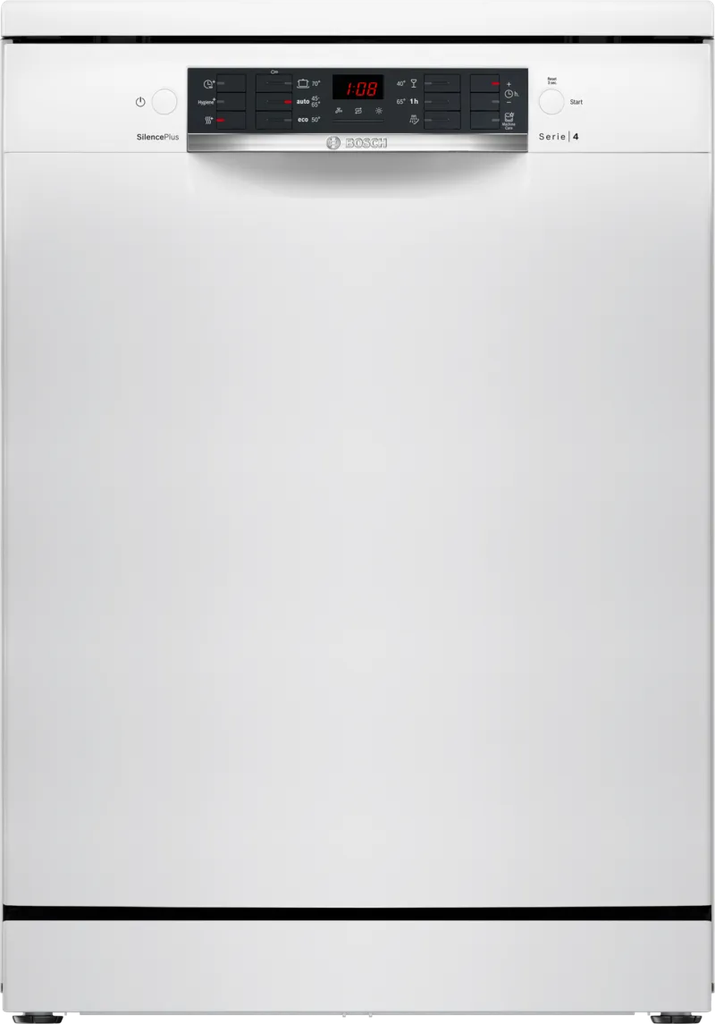 Bosch SMS46KW02E, Lavavajillas de libre instalación, serie 4, 60 cm Blanco