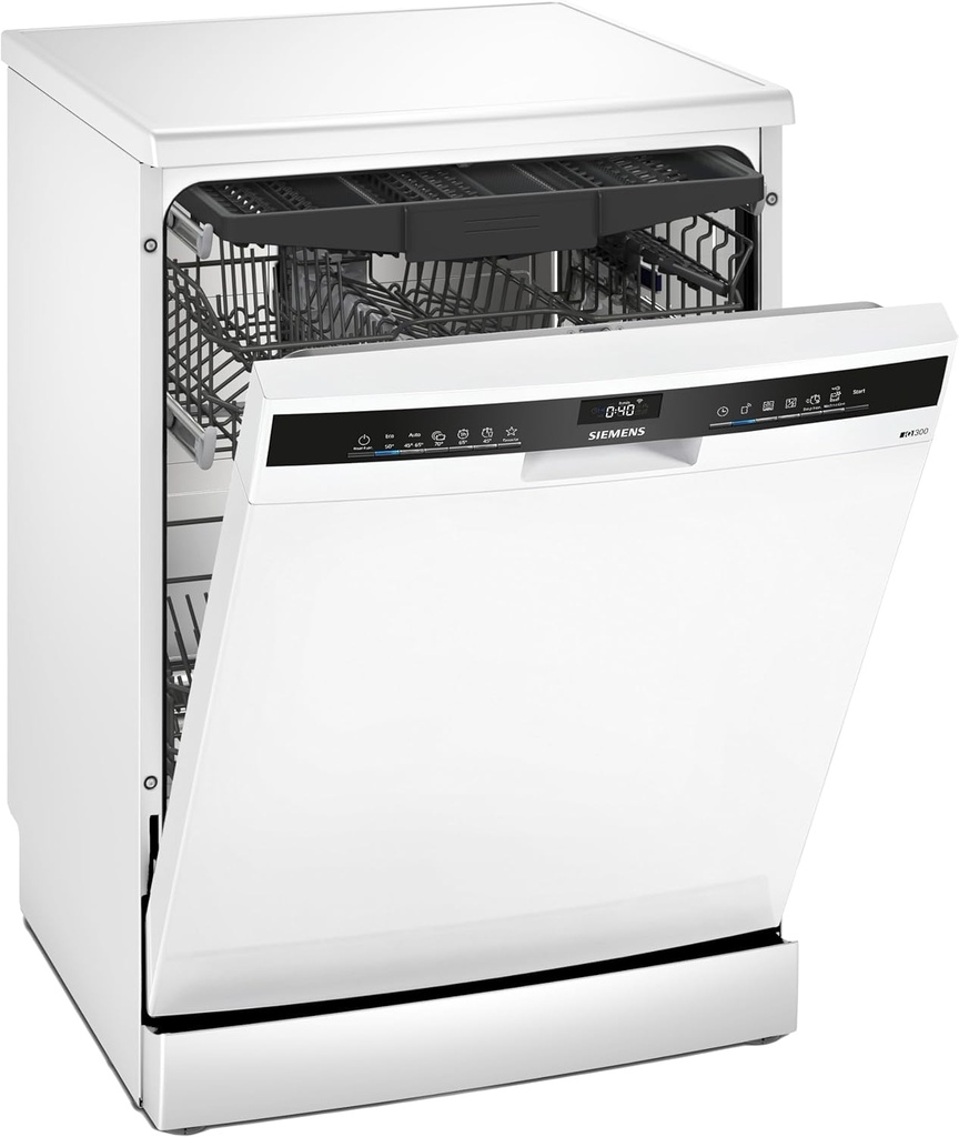 Siemens SN23HW02ME, Lavavajillas de libre instalación, 60 cm, iQ300, Blanco
