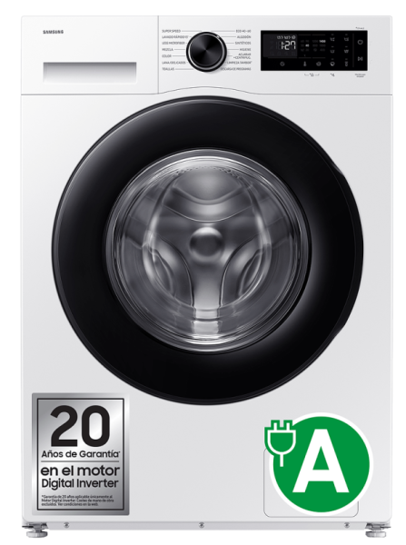 Samsung WW10FG5U34AEEC, Lavadora AI 10Kg AI EcoBubble™ Clase A Blanca