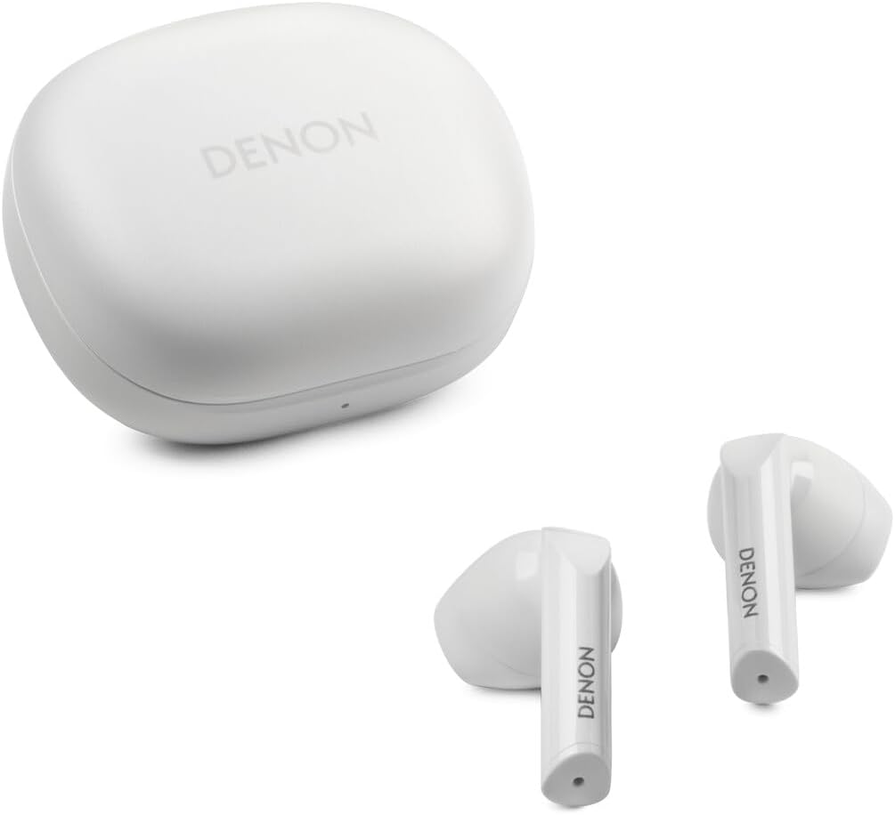 Denon AH-C500W Auriculares intrauditivos inalámbricos, Resistentes al Agua, con micrófono Integrado, Color Negro