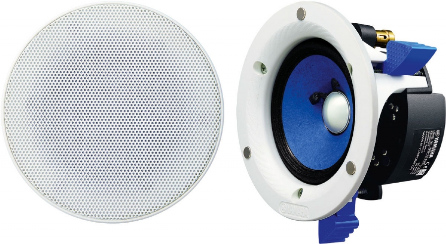 Yamaha NS-IC 400, Pareja de altavoces, Woofers de 10cm de doble cono Grill, Cubierta protectora incluida, Respuesta de frecuencia 95 Hz – 40 kHz, Sensibilidad 85 dB (2,83 V, 1 m)