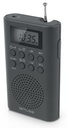 Muse M-03 R, Radio de bolsillo FP PLL, 20 emisoras presintonías de FM, Pantalla LCD, Antena telescópica de FM, Altavoz integrado, Despertador por radio o buzzer