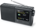Muse M-117 DB, Radio Portátil FM/DAB/DAB+, Display a color de 2,8'' con dimmer, 20 presintonías (10 FM + 10 DAB), Alarma, snooze y sleep, Potencia de 3W