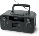 Muse M-182 DB, Radio reproductora y grabadora de cassettes, Radio FM y DAB/DAB+, Bluetooth, Reproductor de CD/CD-R/CD-RW, Pantalla LCD, 20 presintonías (10 FM y 10 DAB+), Antena telescópica y micrófono