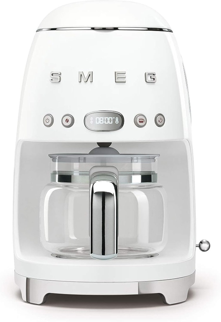 SMEG DCF02WHEU, cafetera de goteo, 50's Style, deposito de 1,25l, 1050W, Blanca