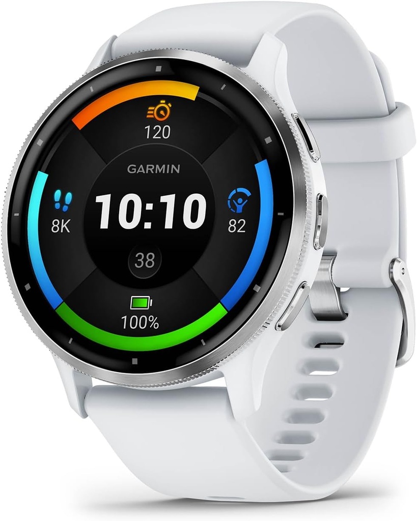 Reloj Garmin Venu 3S, GPS, Funciones de salud y forma física, Batería hasta 14 días, Resistente al agua 50 metros